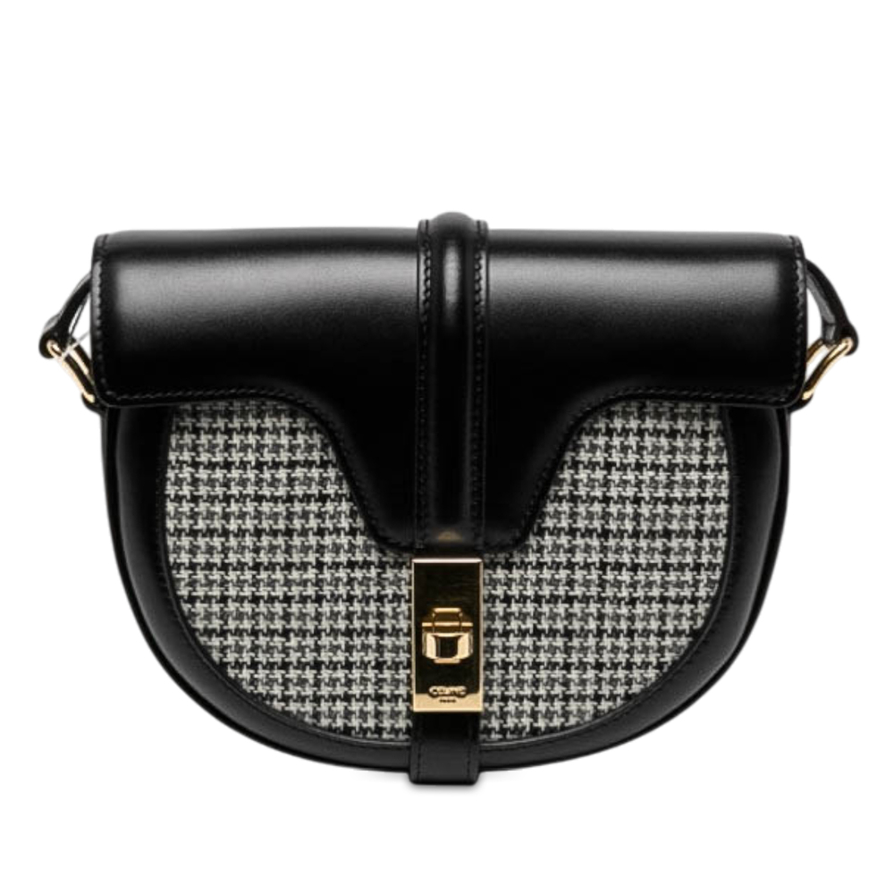 Pre-Loved Celine Small Calfskin and Tweed Besace 16 Crossbody